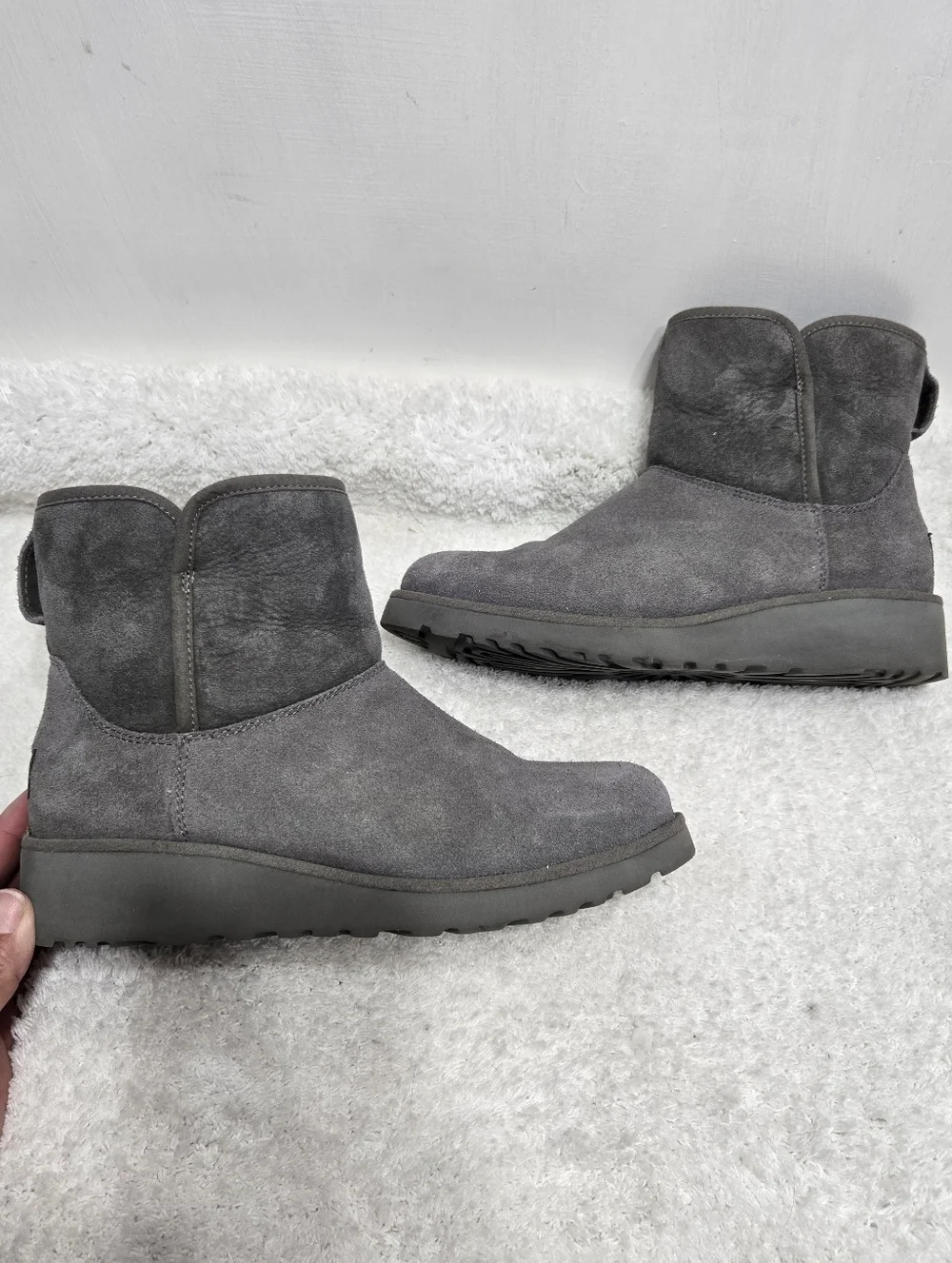 Ugg Women Classic Mini Boot In Gray Suede Sz 7
